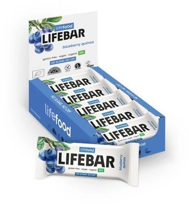 Life Food Bio Lifebar Heidelbeere Quinoa RAW - 15er Pack (je 40g)