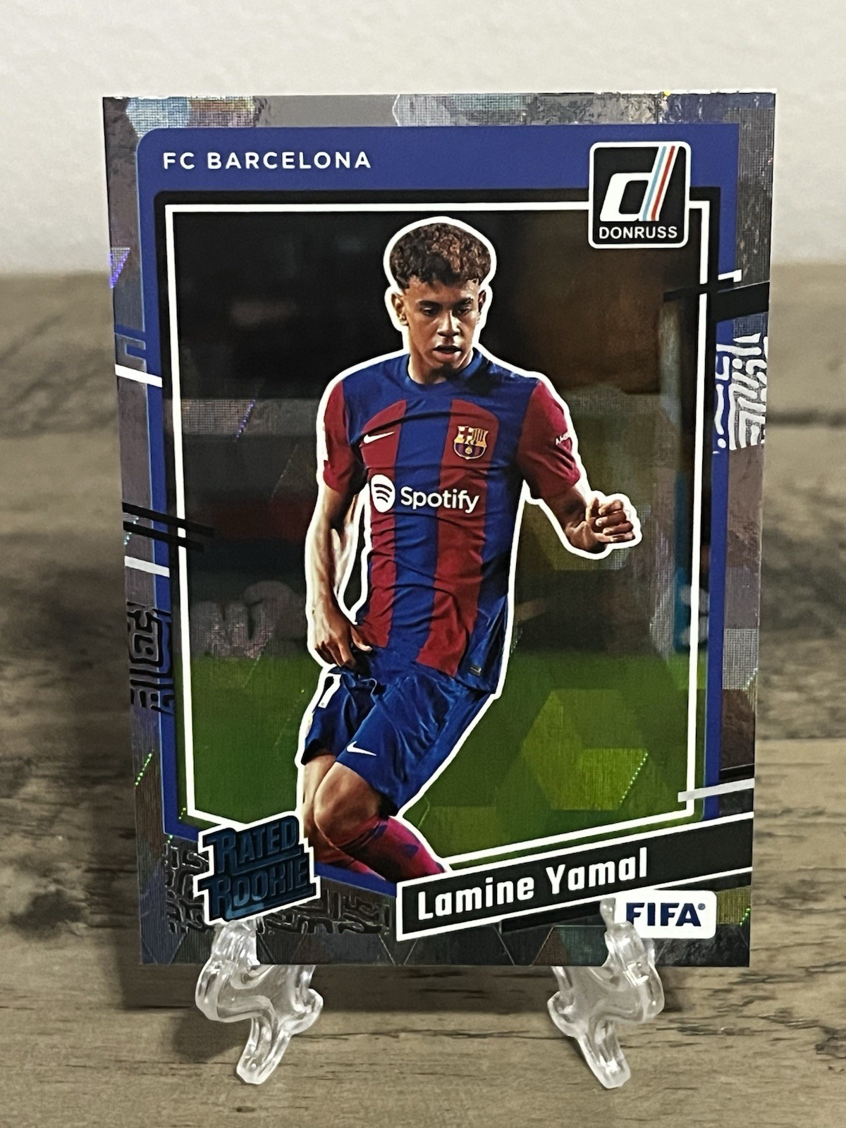 2023-24 Panini Donruss FIFA Lamine Yamal #177 RC Rated Rookie Cubic Barcelona B