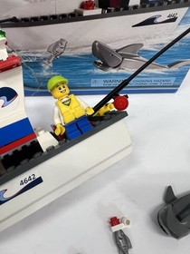 LEGO CITY: Fishing Boat (4642) With Box Mini Figures & Instructions Shark