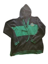 Harry Potter Slytherin Knit Hoodie Pullover Girls Medium Green Black