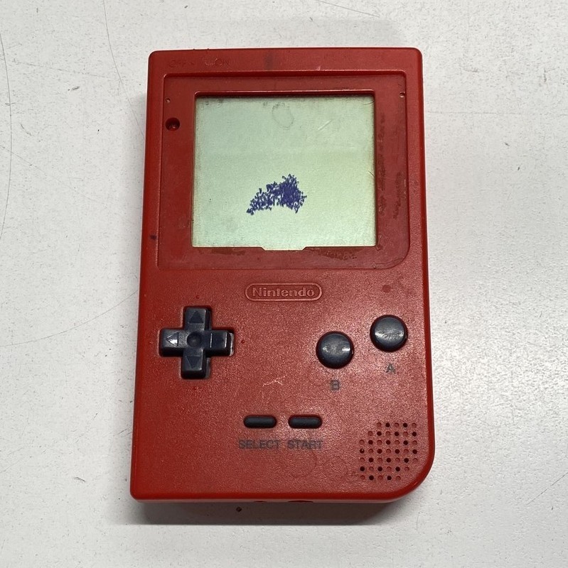 Nintendo Game Boy Pocket Red Handheld Console MGB-001 For Parts or Not Working