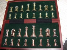 Copper & Bronze  Chess Set - 2.5 King  1.8 oz...