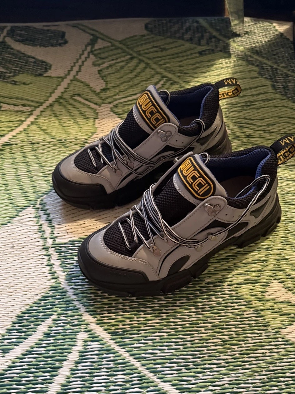 Gucci 7, Sega Flashtrek Gris Chaussures Baskets Réfléchissantes