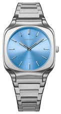Image of D1 Milano Square Maldives Sea (37mm) Light Blue Sunray Dial / Stainless SQBJ05