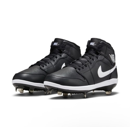 Nike Jordan 1 Retro MCS schwarz geformte Baseballstollen AV5354-011 Herren Größe 9 $150