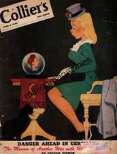 1945 Colliers June 9 - Vernon Grant Black Cat and Crystal Ball; German Youth