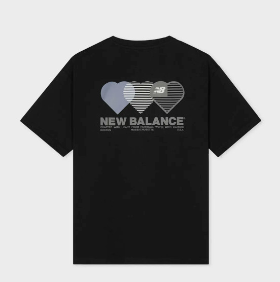New Balance UNI Valentine Heart Graphic T-Shirts Unisex Casual Top NBNEG2A073 13390₽