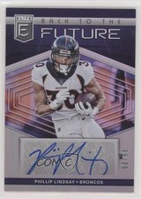 2019 Donruss Elite Back to the Future Signatures 80/99 Phillip Lindsay Auto 0it