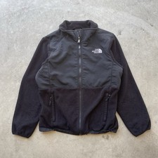 The North Face Denali Jacket Girls Large Black Full Zip Pocket Outdoors
