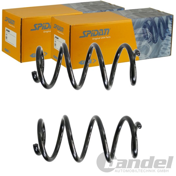 2X Spidan Fahrwerksfedern Satz Vorne Passend FÜR Audi A4 A5 A6 Links+Rechts |-image