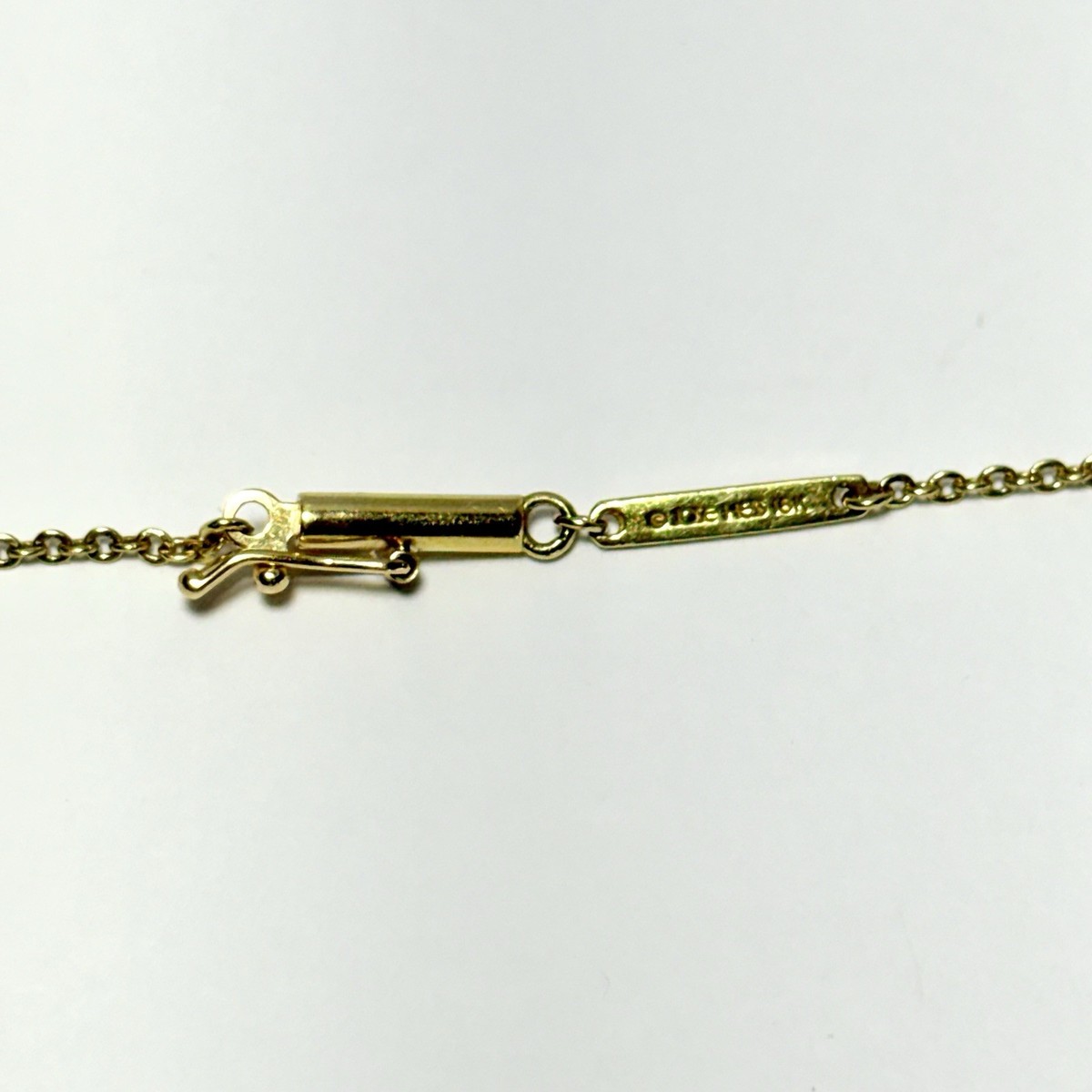 Jose Hess 18K Yellow Gold 0.18ctw Diamond Heart Station 17.25" Necklace 4.8g View 6