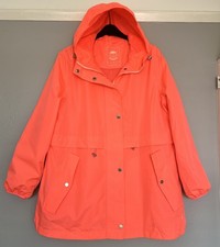 Joules Fluorescent Peach  Brookside Waterproof Breathable Jacket Anorak Size 16