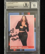Alexis Fawx Signed Custom Trading Card BAS Beckett COA Autograph Grade 10