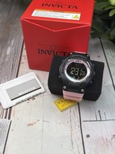 Invicta Racing Digital Watch Pink Silicone Strap 100M Model 48051