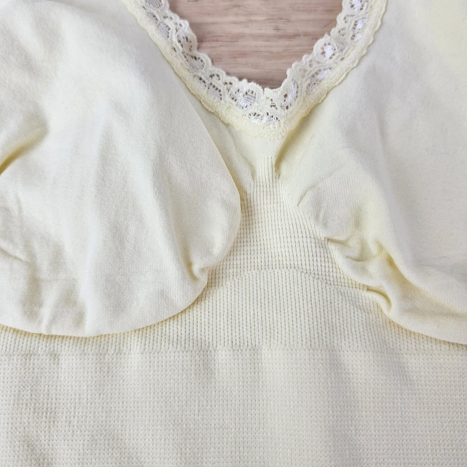 Sujetador Rhonda Shear Sin Costuras Original Ahh Comfort Nuevo Sin Etiquetas S Inalámbrico Amarillo Pálido Foto 3 de 4