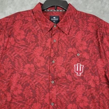 Colosseum Athletics Indiana Hoosiers Hawaiian Shirt Mens Red Short Sleeve XL