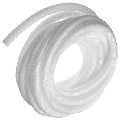 3/4 Inch x 33 Feet Split Wire Loom Tubing Guard Convoluted Flex White