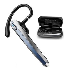 Bluetooth Headset with Microphone - Single Ear - Wireless Earpiece Charging