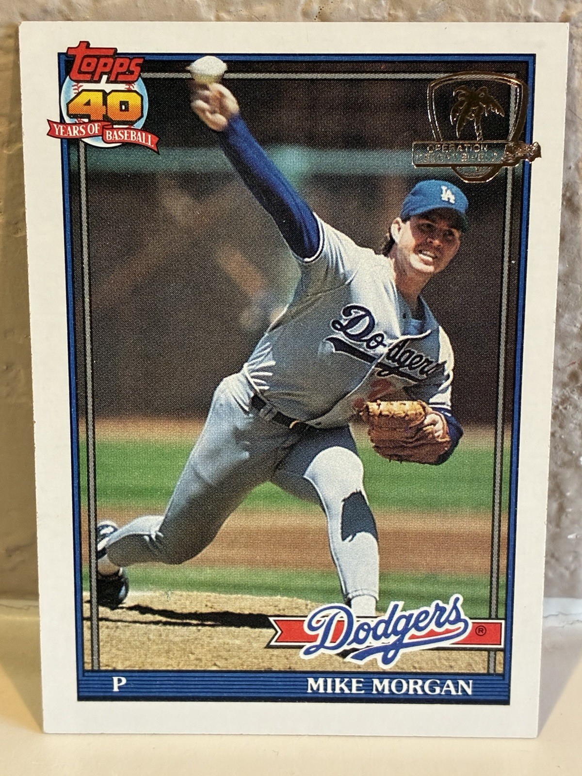 1991 Topps Operation Desert Shield #631 Mike Morgan Los Angeles Dodgers NRMT H