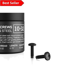 Professional Grade 10/32 Rack Screws  Pre-Installed Nylon Washers - 50 Pack