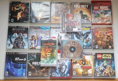 Untested Game Lot, 17 Games In total [15 PS3, 2 PS1, 1 PSP movie] *SOLD AS IS*