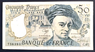 BILLET FRANCE 50 Frs QUENTIN de la TOUR 1991 Fay 67/17