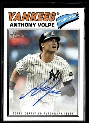 2026 Topps Heritage Real One Auto Anthony Volpe Auto New York Yankees #ROA-AV