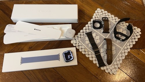 Apple Watch Series 8 45 mm en acier inoxydable avec 4 bracelets de montre Cel + GPS + débloqué + réinitialisation - Photo 21 sur 21
