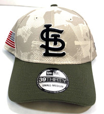 St. Louis Cardinals MLB NE 2025 Armed Forces Day Flex-Fit Hat ~Beige/ Olive