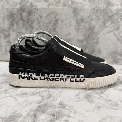Karl Lagerfeld Paris Sneakers Womens 8 Black Slip On Casual Loafer Designer
