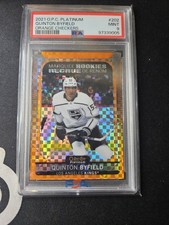 Quinton Byfield Orange Checkers Marque Rookie / 25 Psa 9 2021 Opc Platinum