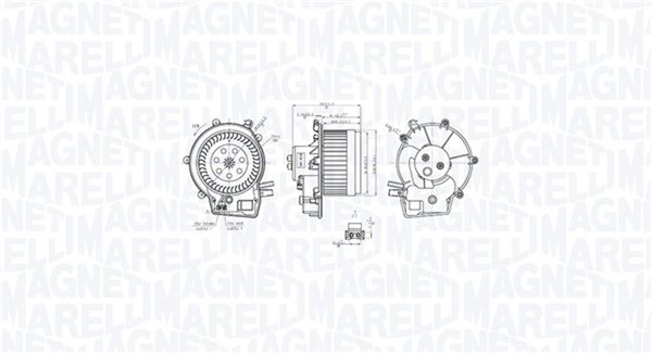 Magneti Marelli InnenraumgebläSe 069412763010 12V 474W 157Mm FüR Mercedes Klasse-image