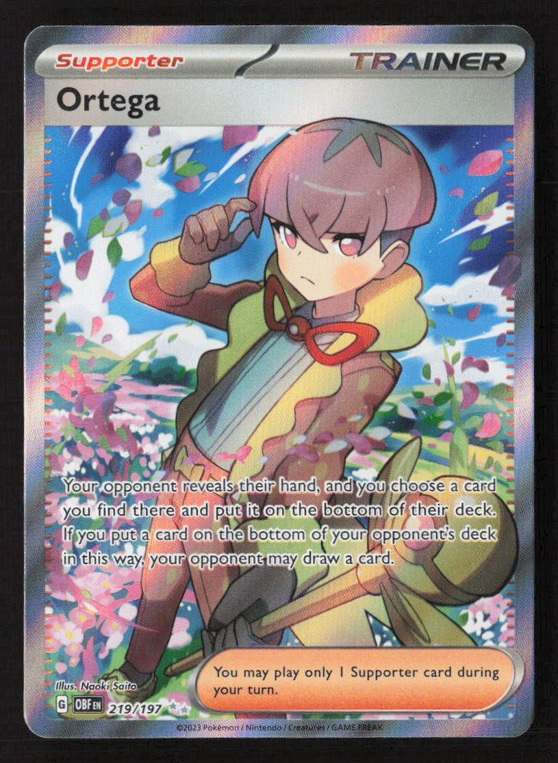 Ortega Ultra Rare Holofoil OBF 219/197 NM Pokemon TCG