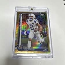 2025 NFL TOPPS CHROME JOSH DOWNS GOLD REFRACTOR /50 COLTS 