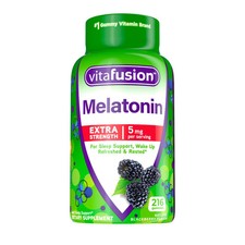 Vitafusion Melatonin 5mg Extra Strength Blackberry Gummies 120ct, Exp 03/25