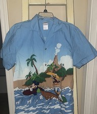 VTG Disney Store Hawaiian shirt Mickey Mouse, Donald Duck and Goofy Men  s S