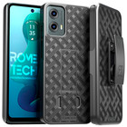 For Motorola Moto G 5G (2024) Belt Clip Holster Phone Case, Hybrid Cover
