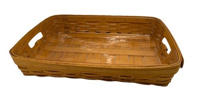 Longaberger Large Rectangular Basket w Liner Dresden Ohio USA 18x10