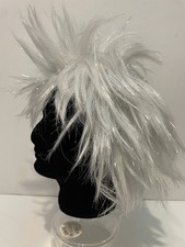 Crazy White Sparkly Wig    Spiked Halloween C...