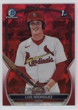 2023 Bowman Sapphire Edition Chrome Prospects Red 8/10 Luis Rodriguez 0xh3