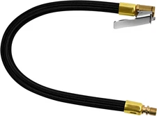 12'' Tire Inflator Extension Hose with Quick Inflation Chuck Adapter Clip on Hig