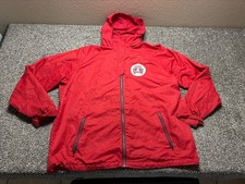 Target Employee Windbreaker Jacket Mens 2XL Red Full Zip Hooded