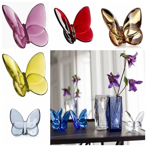 Bright Color Glass Crystal Lucky Butterfly Home Decoration