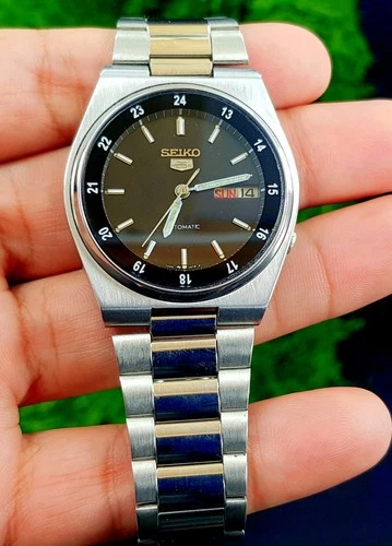 Vintage Of Seiko 5 Automatic 21 Jewels Men W Watch Day Date Japan Made 7S26_01P0