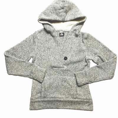 ACG Nike Hoodie Womens Small Gray Long Sleeve Shawl Sherpa Sweatshirt Pullover