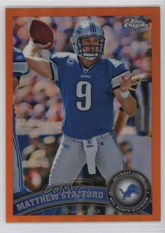2011 Topps Chrome Retail Orange Refractor Matthew Stafford #4 1u6