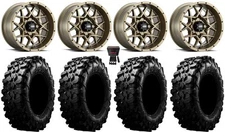 ITP Hurricane 15" Wheels Bronze 29" Carnivore Tires Textron Wildcat XX