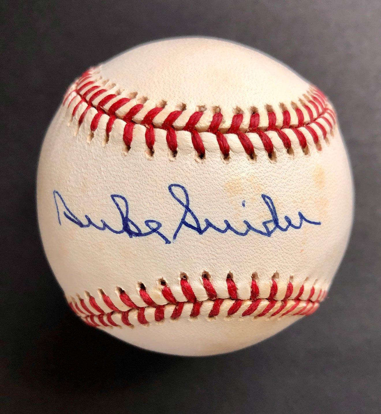 Duke Snider Signed Rawlings Coleman NL Baseball (JSA RR57814)