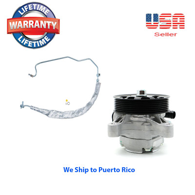 New Power Steering Pump And HOSE FOR Honda Accord 2003-2007 2.4L WITH PULLEY