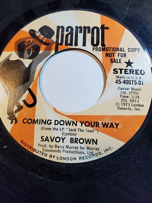 SAVOY BROWN coming down your way STEREO MONO parrot/ London 1973 VG F99